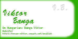 viktor banga business card